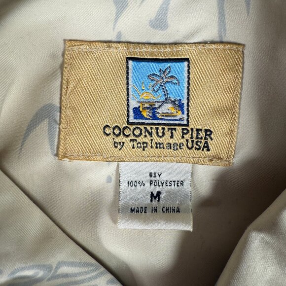 Coconut Pier By Top Image USA Medium Hawiian Button Down Collar Palm Tree - Picture 5 of 5